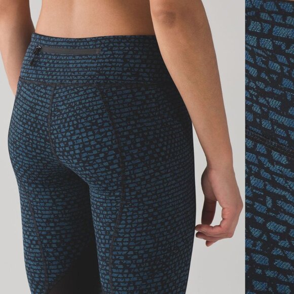 Lululemon - Pace Rival Crop Active Leggings W6ABPS | Size 6 | Teal Alberta - Picture 15 of 15